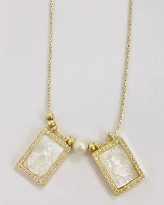 Mother of Pearl Sacred Scapula Pendant (Rectangle)