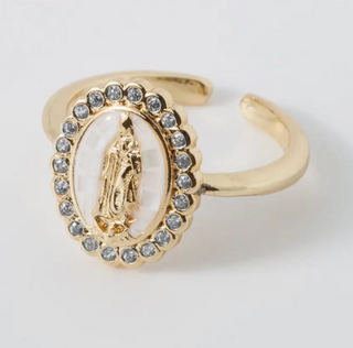 Holy Mary Ring- White