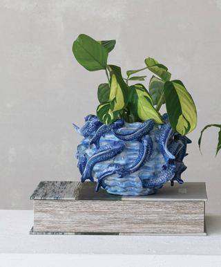 Handmade Planter with 3D Fish