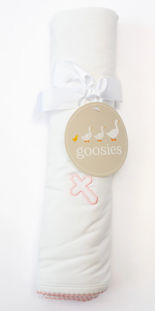 Goosies Blanket- Pink Cross