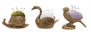 Velvet Pin Cushion with 5 Pearl Head Pins
