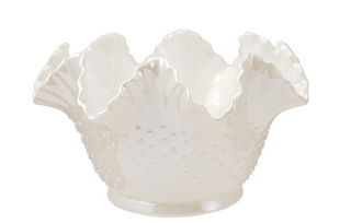 Stoneware Vintage Reproduction Ruffled Hobnail Pedestal
