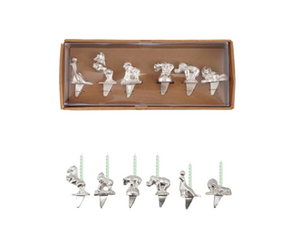 Zinc Alloy Circus Animal Birthday Cake Candle Holders