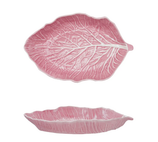 Stoneware Pink Cabbage Shaped Platter