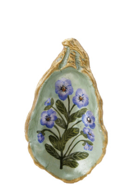 Resin Shell Shaped Magnet w/ Flora/Fauna Image