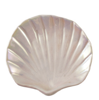 Iridescent Finish Stoneware Shell/Starfish Shaped Dish