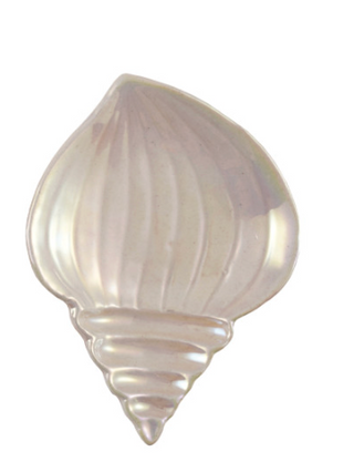 Iridescent Finish Stoneware Shell/Starfish Shaped Dish