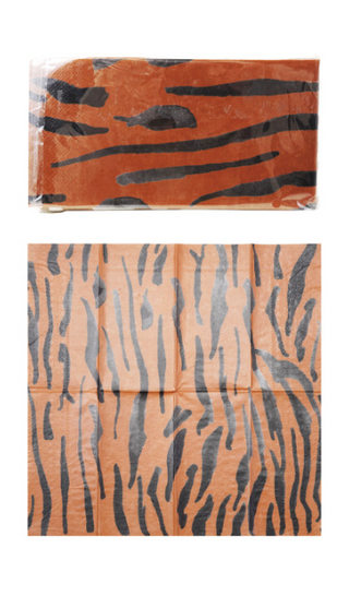 Paper Napkins with Animal Print Pattern