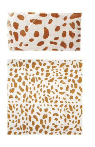 Paper Napkins with Animal Print Pattern