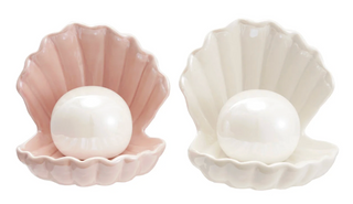 Stoneware Seashell with Removable LED Light