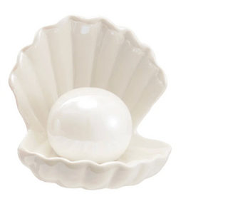 Stoneware Seashell with Removable LED Light