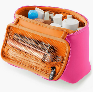 Neoprene Makeup Bag inFrench Pink/Sherbert
