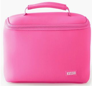 Neoprene Makeup Bag inFrench Pink/Sherbert