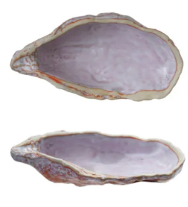 Stoneware Oyster Shell Shaped Dish