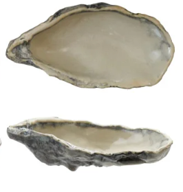 Stoneware Oyster Shell Shaped Dish