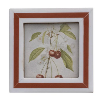 Resin & MDF Photo Frame Magnet w/ Inlaid Stripes