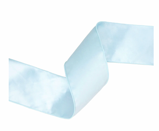 4" Reversible Classic Velvet Wired Ribbon | Baby Blue | 10 Yard Roll