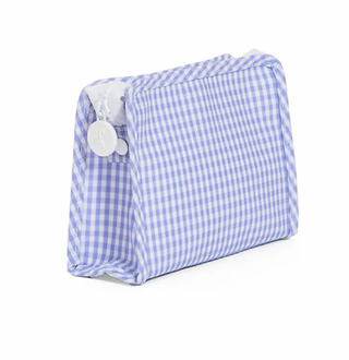 ROADIE MEDIUM Zip Pouch - GINGHAM LILAC