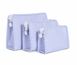 ROADIE MEDIUM Zip Pouch - GINGHAM LILAC