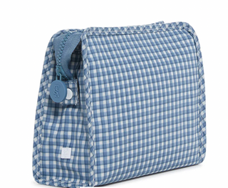 ROADIE MEDIUM Zip Pouch - RODEO CHECK INDIGO
