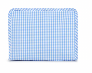 ROADIE MEDIUM Zip Pouch - GINGHAM Sky