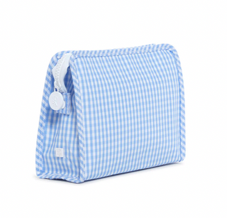 ROADIE MEDIUM Zip Pouch - GINGHAM Sky