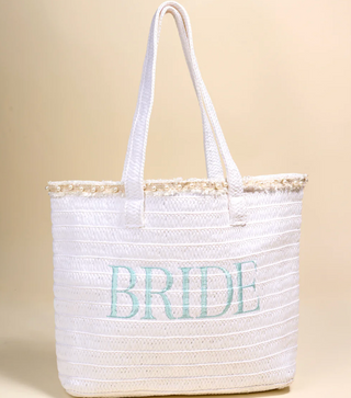 Bride Straw & Sun Tote