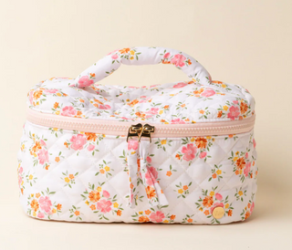 Endless Daydream Cream Glam & Go Quilted Cosmetic Bag
