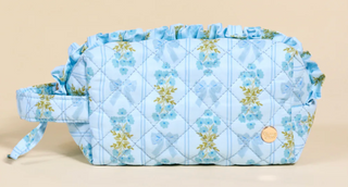 Oh So Fancy Blue Essentials Quilted Cosmetic Pouch