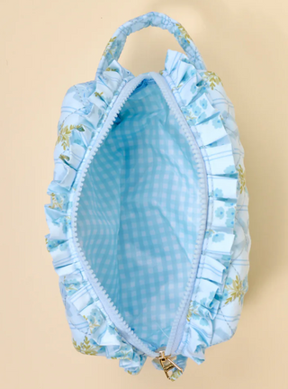 Oh So Fancy Blue Essentials Quilted Cosmetic Pouch