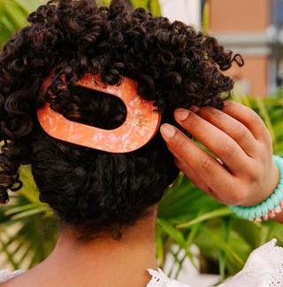 Dreamsicle Large Flat Round Hair Clip