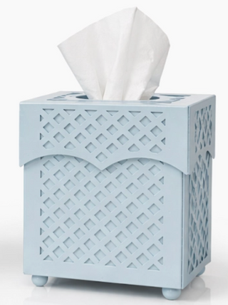 Slate Blue Lattice Tissue Holder