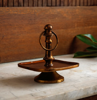 Antique Brass Square Server