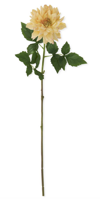 29 Inch Yellow Real Touch Dahlia Stem