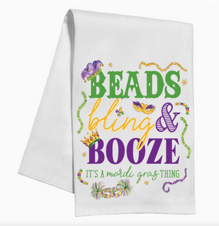 Beads Bling & Booze Kitchen Towel
