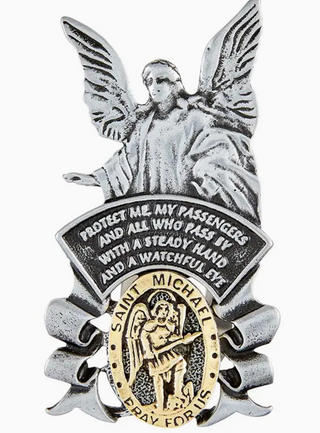 St. Michael and Guardian Angel Visor Clip