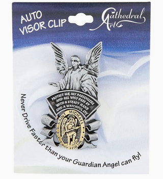 St. Michael and Guardian Angel Visor Clip