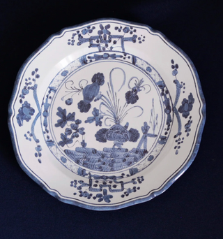 VIDA Faenza 9" Blue and White Salad Plate Set of 4