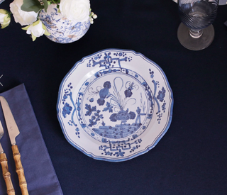 VIDA Faenza 9" Blue and White Salad Plate Set of 4