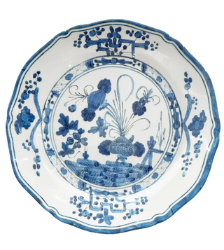 VIDA Faenza 9" Blue and White Salad Plate Set of 4