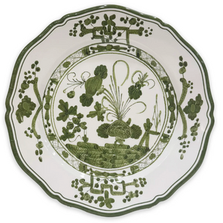 VIDA Faenza 9" Salad Plate Set of 4 White and Green