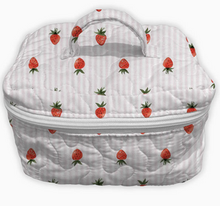 Strawberry Crush Pink Quilted Travel Case
