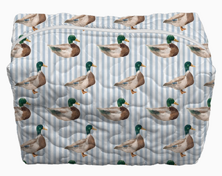 Mallory Ducks Icon Blue Quilted Travel Bag