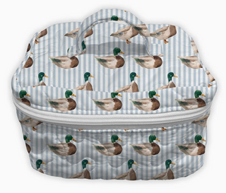 Mallory Ducks Icon Blue Quilted Travel Case