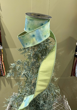 2.5" Water Color Tafetta Fused Apple Ribbon