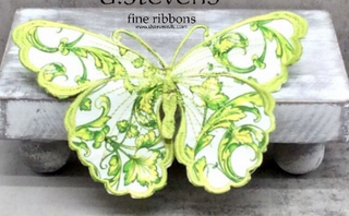 6" Acanthus Scroll Chinoiserie Butterfly Clip