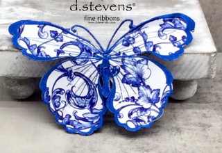 6" Acanthus Scroll Chinoiserie Butterfly Clip