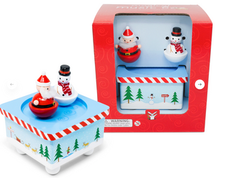 Dancing Santa & Frosty Music Box