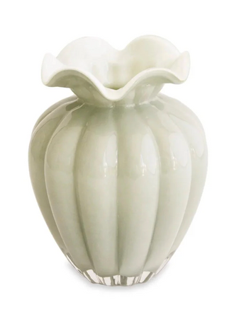 GLASS Vento Medium Vase Pistachio