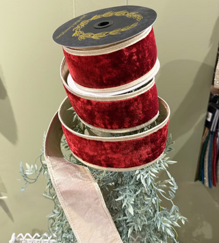 2.5" Red Velvet Gold Piping JME